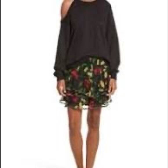 Grey Jason Wu asymmetrical cold shoulder sweatshirt - Picture 2 of 8